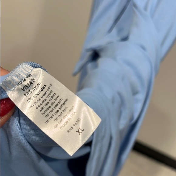 Susana Monaco Soft Powder Blue Ruched Cut Out back Maxi Gown women’s xl - Picture 5 of 6